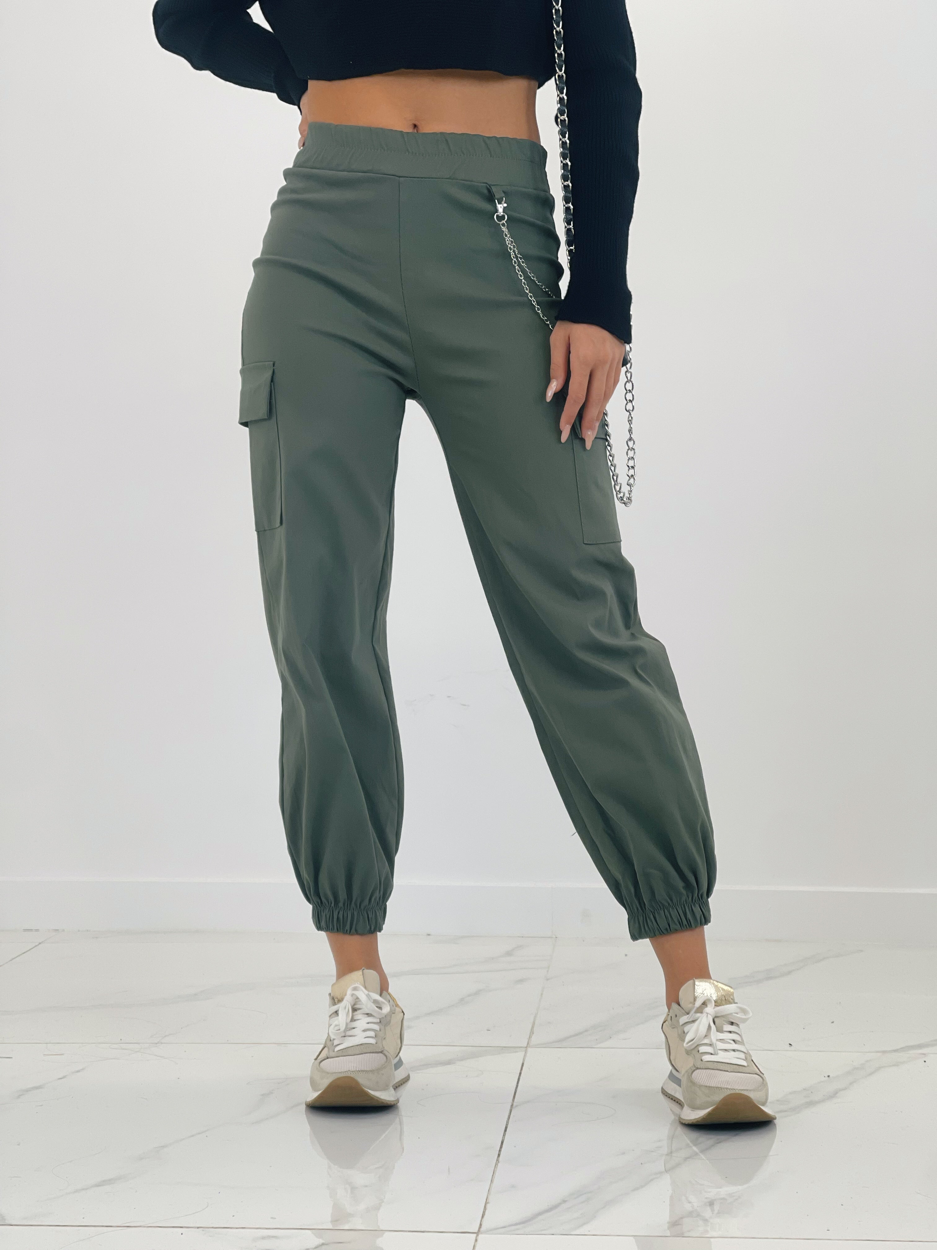 High Waist Fleece Cargo Pants With Chain For Women Harajuku Sportswear And  Elastics Cargo Trousers Primark From Here_well, $35.54 | DHgate.Com